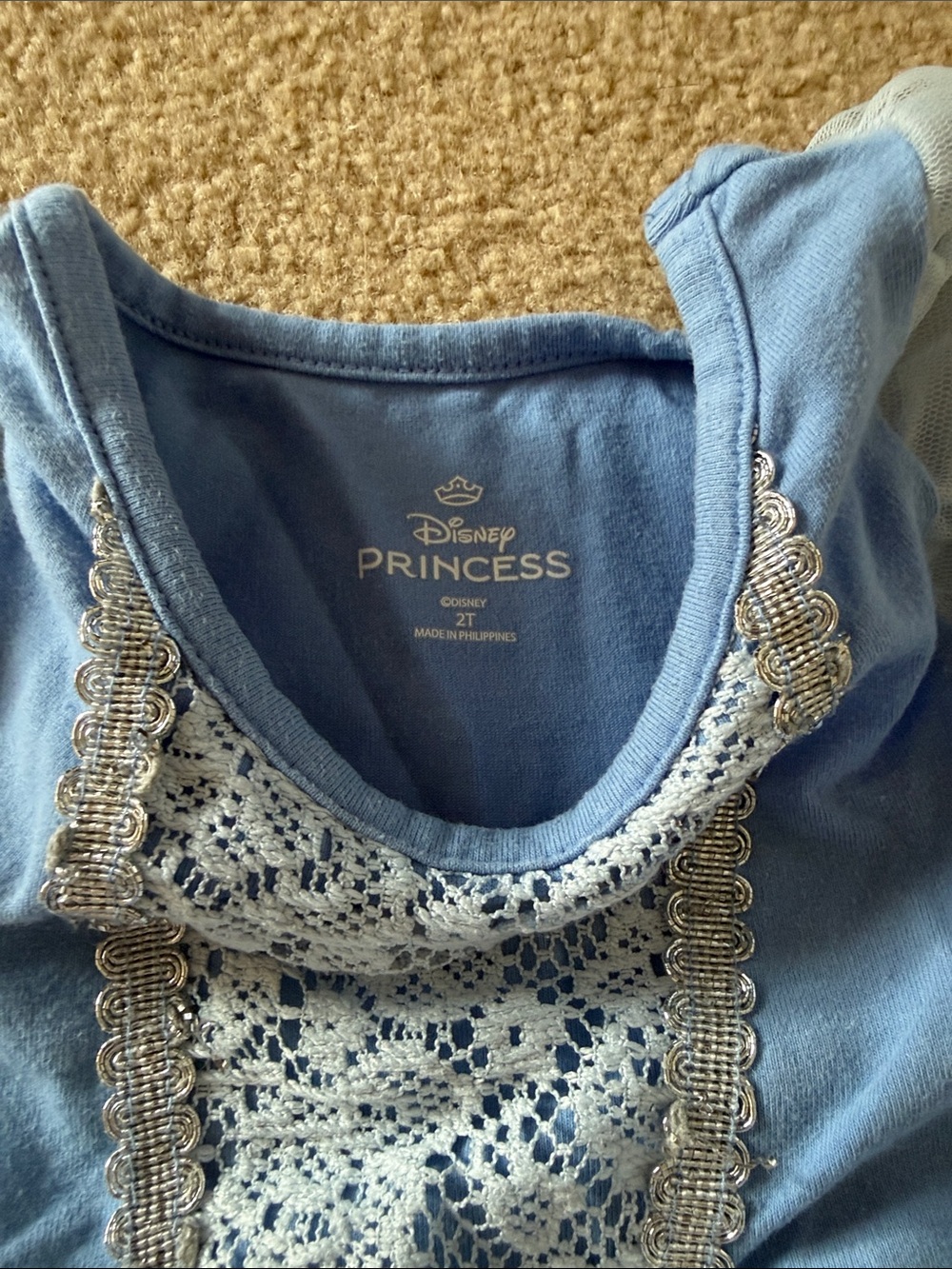 Blue Girls' Tulle Princess Dress Costume Size 2T - Picture 4 of 4